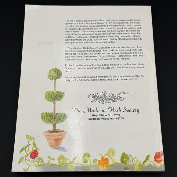 Vintage Madison Herb Society Cookbook 1995 Recipes Ideas Herb Folklore WI - Picture 2 of 3
